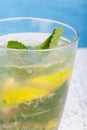 Close up mochito drink Royalty Free Stock Photo