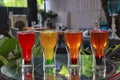 Close-Up of mocktails in glasses