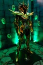 Model in exhibition of Japanese cartoon Saint Seiya