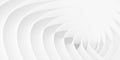 Close up of modern abstract wave or curve shaped bend bright white morphed paper sheets background