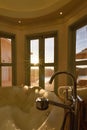 Modern bathtub bathroom interior in hotel Royalty Free Stock Photo