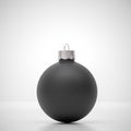Close-up of a modern black Christmas bauble