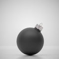 Close-up of a modern black Christmas bauble