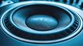 Close-up of modern blue speaker with detailed texture Royalty Free Stock Photo