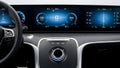 Car Dashboard Display Digital Cockpit, Navigation System Royalty Free Stock Photo