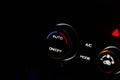 Close-up of Modern Car Interior Climate Control Panel and Air Conditioning Buttons Royalty Free Stock Photo