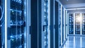 Data Center Servers Modern IT Infrastructure, Network Technology Royalty Free Stock Photo