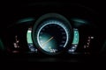 Close up modern electronic speedometer Royalty Free Stock Photo