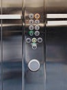 Close-up of Modern Elevator Control Panel with Illuminated Floor Buttons Royalty Free Stock Photo