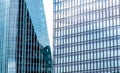 Close Up Of Modern Glass Facade Residential Apartment Building