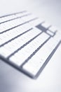 Close-up of modern keyboard, angle view