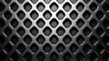 Closeup of a modern perforated metal surface with a sleek design and dark finish Royalty Free Stock Photo