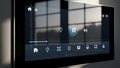 Smart Home Control Panel UI - Modern Home Automation Interface on Touchscreen Royalty Free Stock Photo