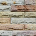 Close up modern stone brick wall surfaced Royalty Free Stock Photo