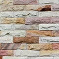Close up modern stone brick wall surfaced Royalty Free Stock Photo