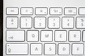 Close up of a Modern White, Gray Computer Keyboard Royalty Free Stock Photo