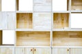 Wood cupboard and empty box for put object, Royalty Free Stock Photo