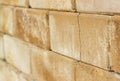 Close up molder brick wall Royalty Free Stock Photo