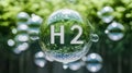 A close-up of the molecular structure of Hydrogen in a natural environment Royalty Free Stock Photo
