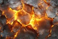 Close-up of molten lava texture with bright, fiery contrast, capturing the intense and dynamic flow of volcanic magma
