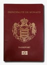 Monegasque passport isolated on a white background Royalty Free Stock Photo