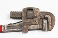 Close up of Monkey wrench isolated on white background Royalty Free Stock Photo