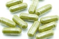 Close up moringa capsule pills