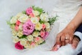 Close up of moroccon couple`s hands at a wedding,