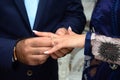Close up of moroccon couple`s hands at a wedding, concept of marriage,