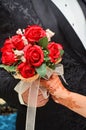 Close up of moroccon couple's hands at a wedding, concept of marriage,