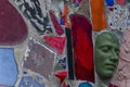 Close up of mosaics, sculptures and mirrors Royalty Free Stock Photo