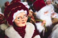 Close-up of Mother Clause toy doll, Santa`s wife