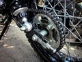 Close up Motorcycle chain Royalty Free Stock Photo