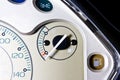 Close up motorcycle dashboard, Focus on the empty fuel meter Royalty Free Stock Photo