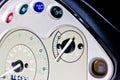 Close up motorcycle dashboard, Focus on the empty fuel meter Royalty Free Stock Photo