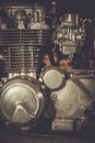 Close-up motorcycle engine Royalty Free Stock Photo
