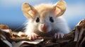 A close up of a mouse close-up. Generative AI. Royalty Free Stock Photo