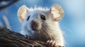 A close up of a mouse close-up. Generative AI. Royalty Free Stock Photo