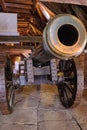 close up on the mouth of a cannon