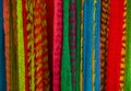 Close-up of multi-colored hammocks Royalty Free Stock Photo