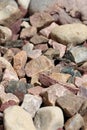 Close up of multi-colored river rock