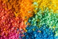 Close up of multi coloured sand grains background Royalty Free Stock Photo