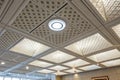 Suspended ceiling with LED light in corner Royalty Free Stock Photo
