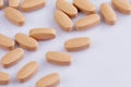 Close up of Multi-Vitamin and mineral on white background Royalty Free Stock Photo