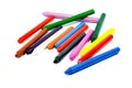 Close up of multicolor crayon pencils Royalty Free Stock Photo