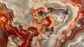 Close-up of multicolored agate stone patterns