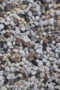 Close-up of a multicolored gravel background of a mineral mulch Royalty Free Stock Photo