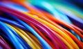 Close Up of Multicolored Wires Twisted Together Royalty Free Stock Photo