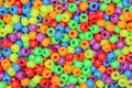 Close up colorful plastic beads Royalty Free Stock Photo