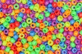 Close up colorful plastic beads Royalty Free Stock Photo